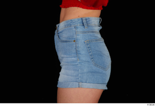 Stacy Cruz blue jeans shorts casual dressed hips 0003.jpg